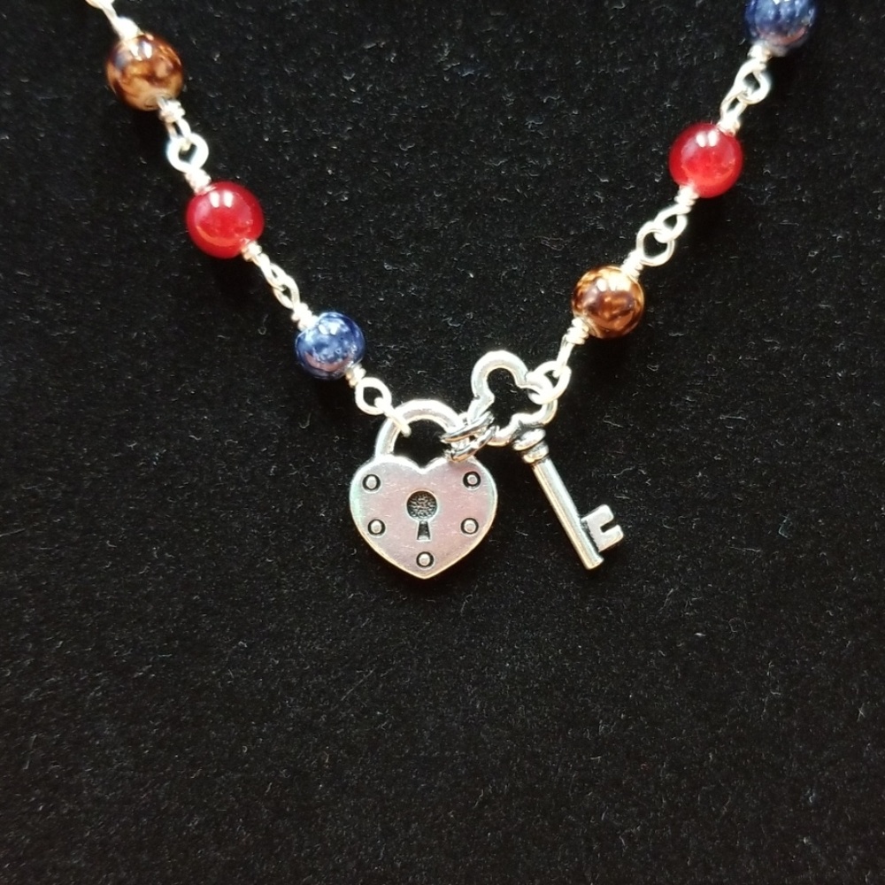 Multicolored Wire Wrapped Necklace!